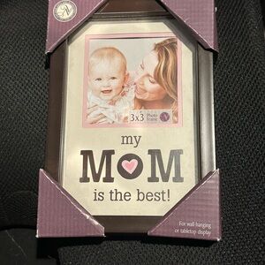 Elegant Brown Picture Frame with Triangular Accents